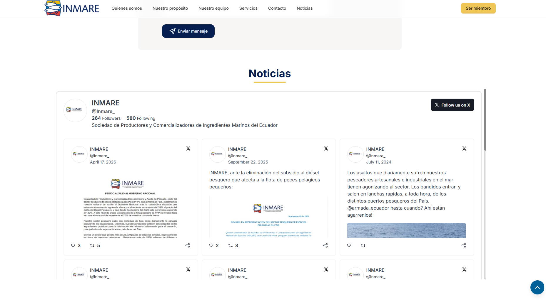 Vista del proyecto LANDING PAGE INMARE — imagen 3 de 4