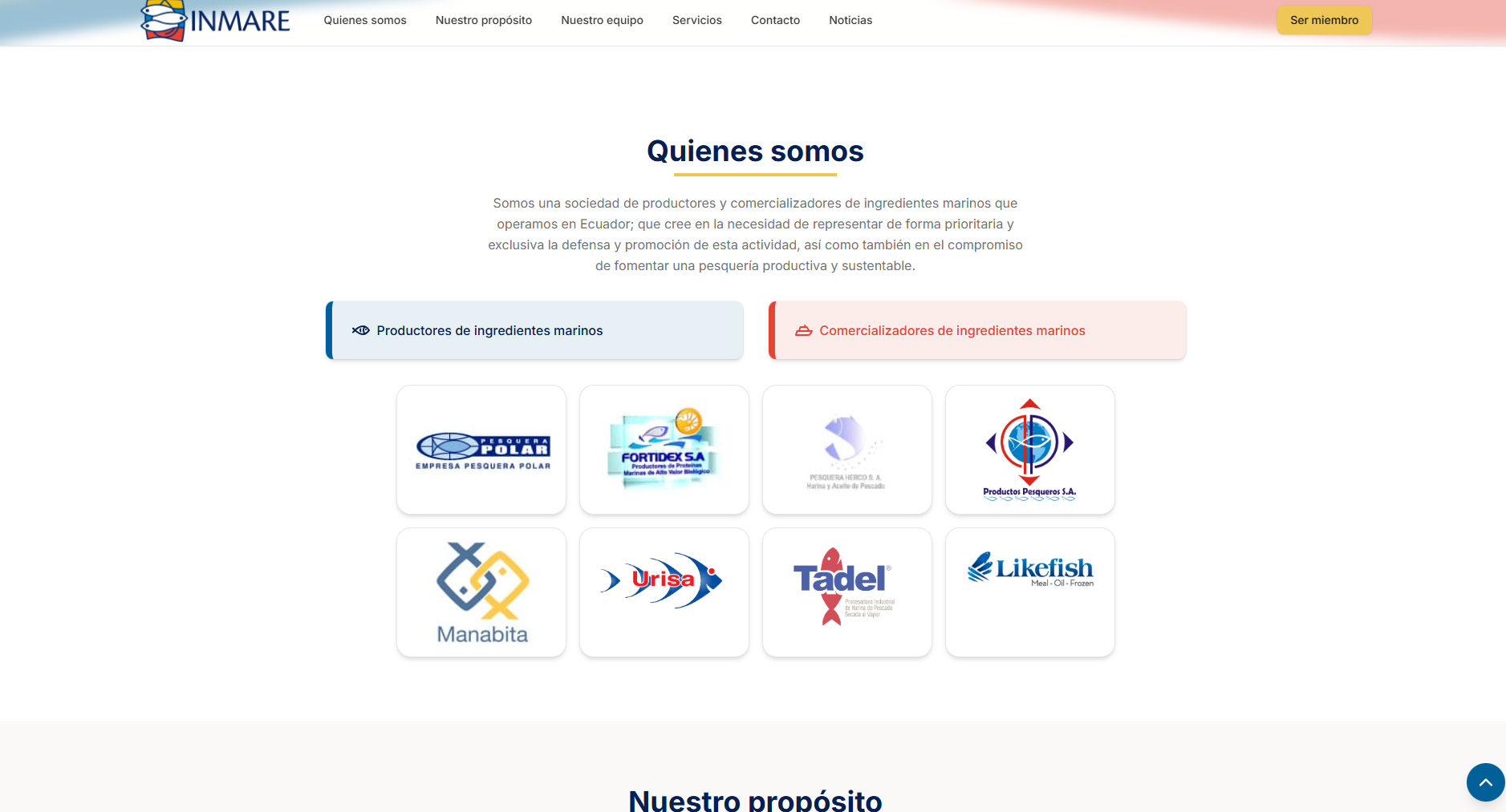 Vista del proyecto LANDING PAGE INMARE — imagen 4 de 4